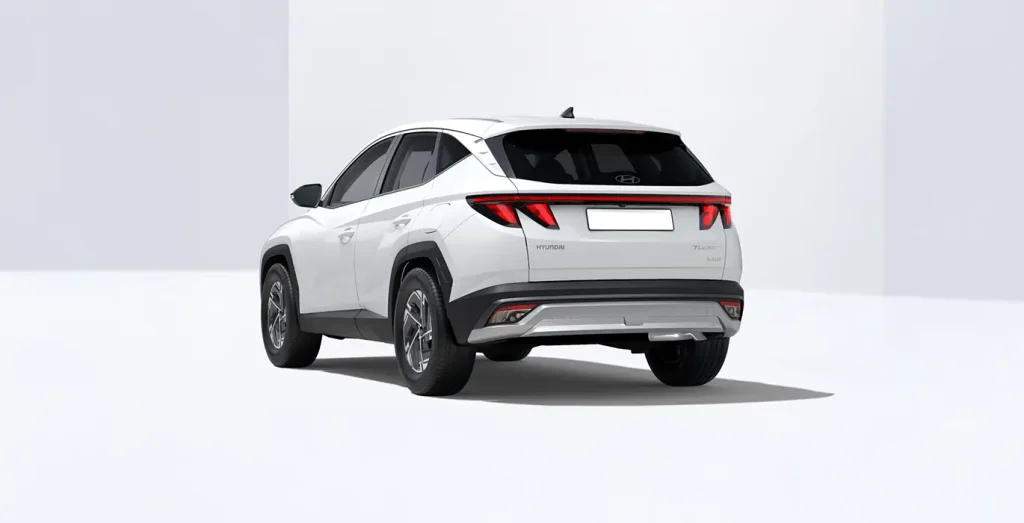 Hyundai-Tucson-1.6T-239CV-HEV-AT-Klass-blanco-trasera
